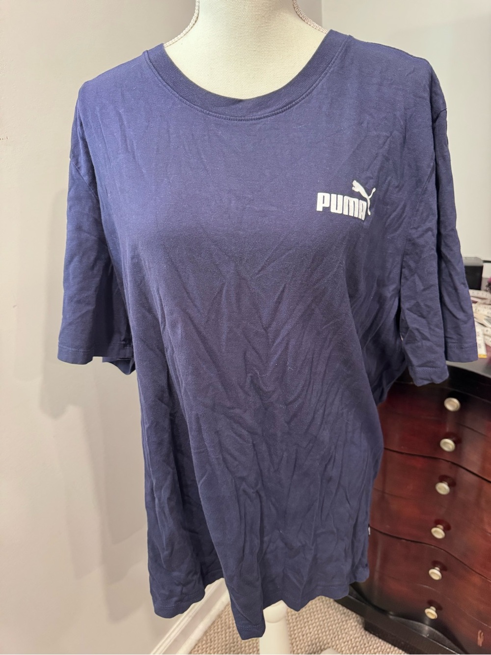Puma Men's Navy Logo Short Sleeve T-Shirt
